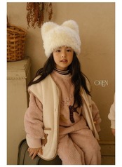 オーレン / oren / 猫フェイクファービーニー / 韓国子供服 / キッズ / 26winter〖取寄〗*FREE*