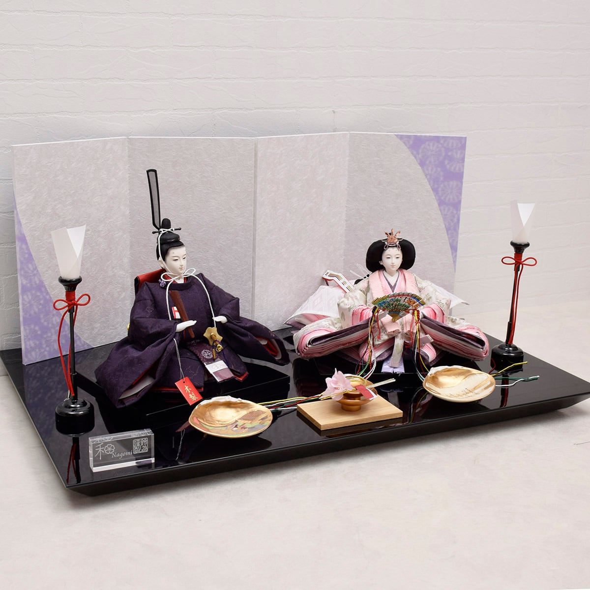 雛人形 親王飾り【紫鳳】モダン|おしゃれ|かわいい|スタイリッシュ|今どき