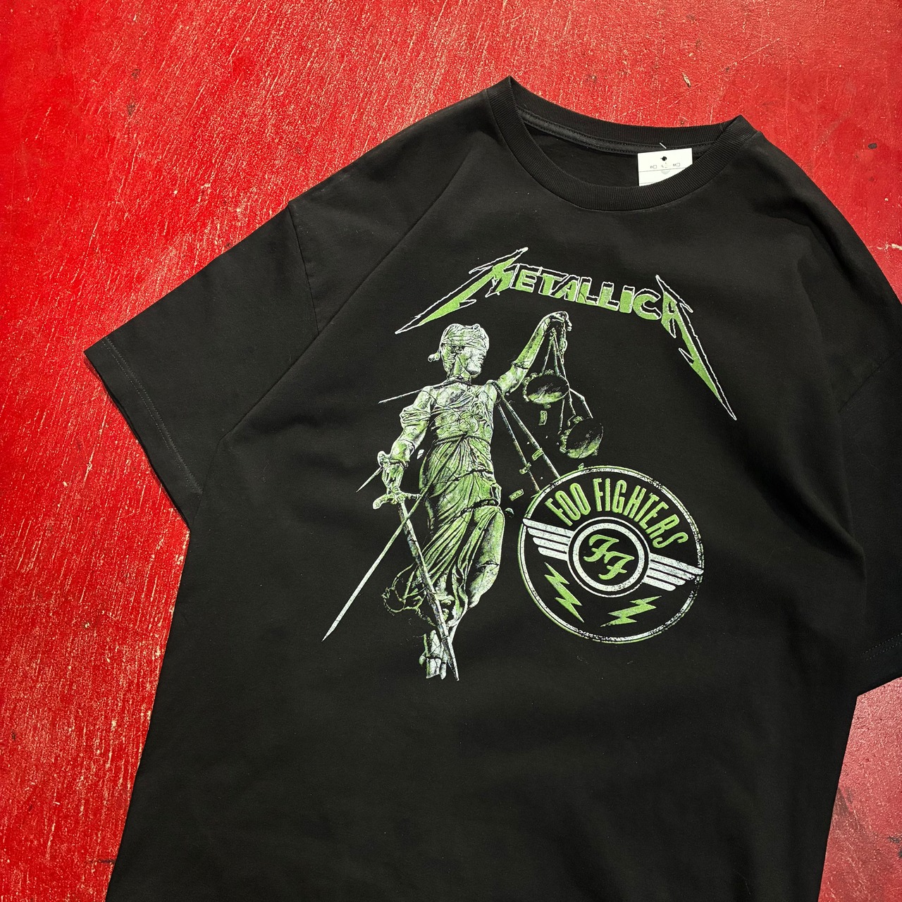 METALLICA × FOO FIGHTERS バンドTシャツ 両面プリント