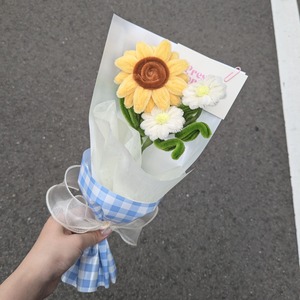 【夏季限定】himawari bouquet mini -gingham-／ ひまわりブーケミニ ギンガム | fuwafuwa flower