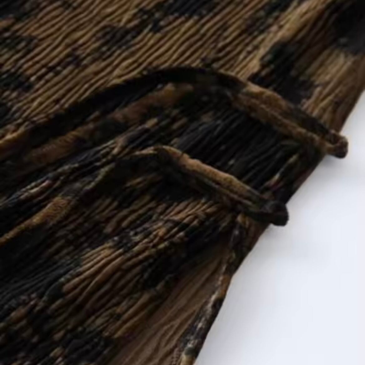 nuance pattern narrow pleats skirt