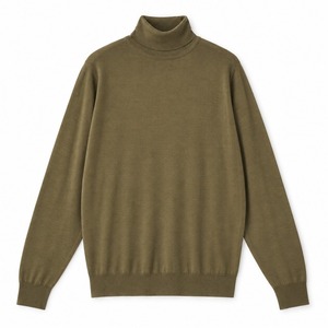 ★定価59,400円・新品未使用★ジョンスメドレー LEVINE レヴィン メリノウール タートルネックニット リワイルディンググリーン Mサイズ