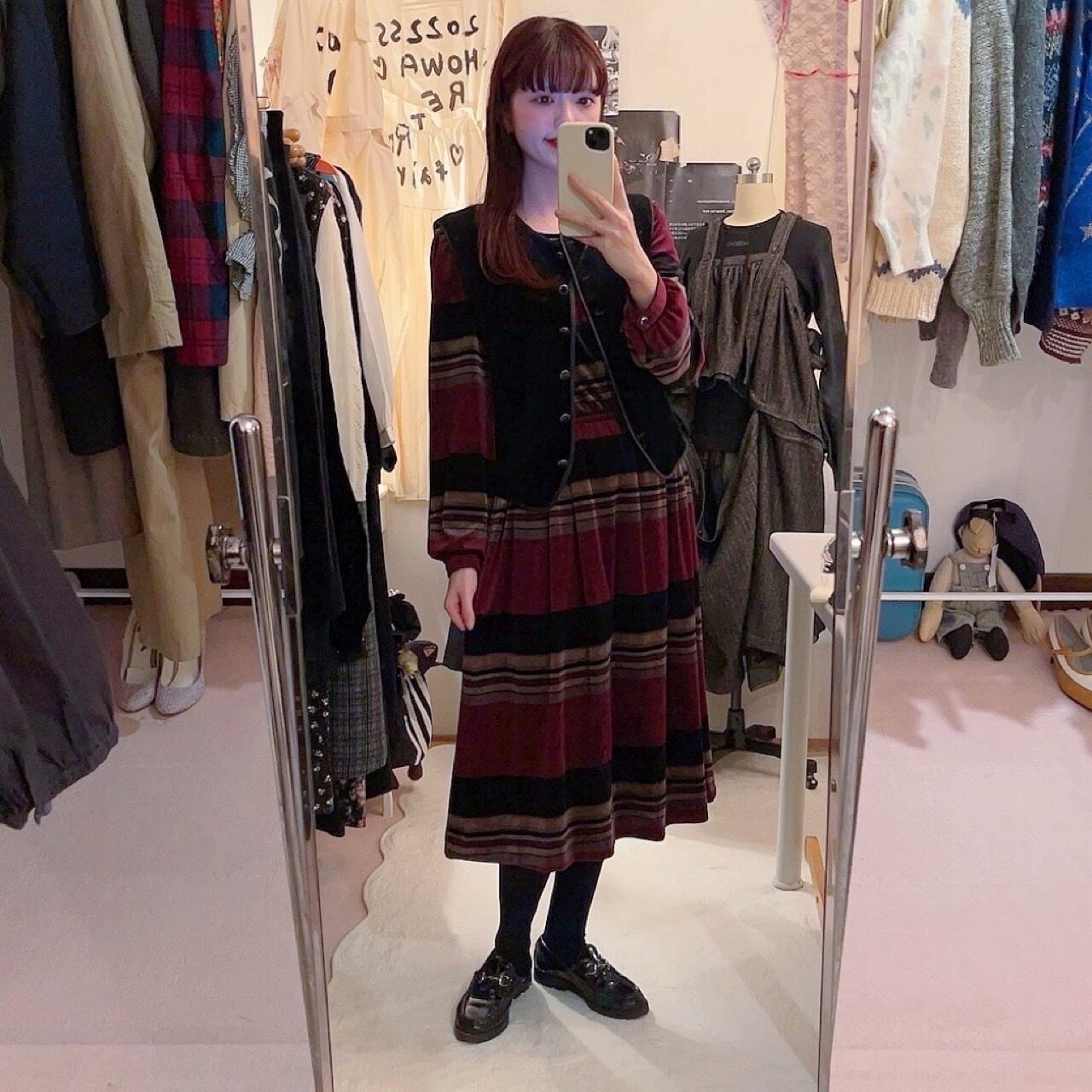 black bordeaux border velours one-piece