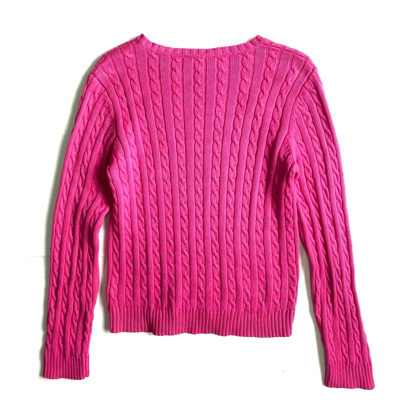 Ralph Lauren ラルフローレン ケーブル編み クルーネック コットン