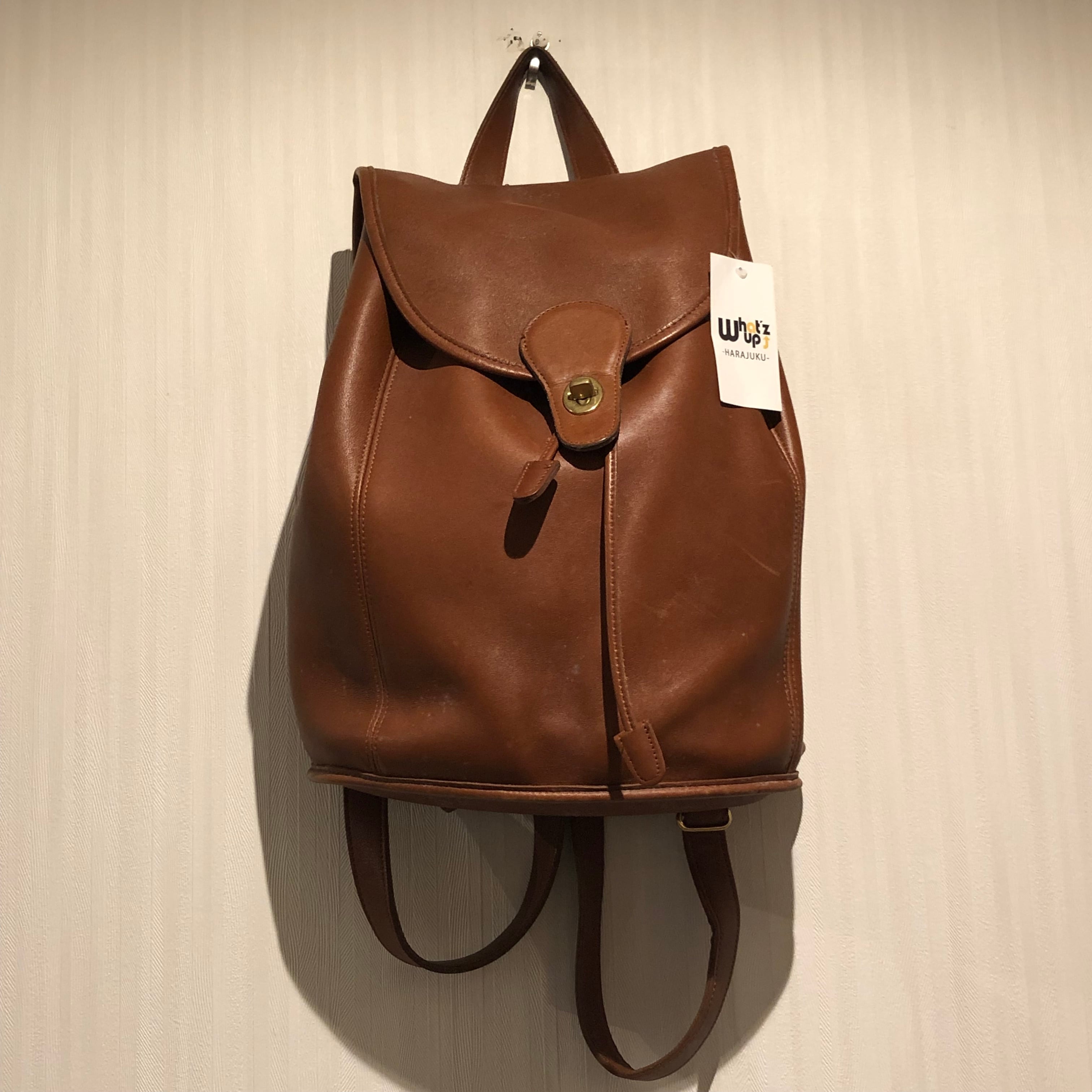 80s old coach leather backpack【高円寺店】