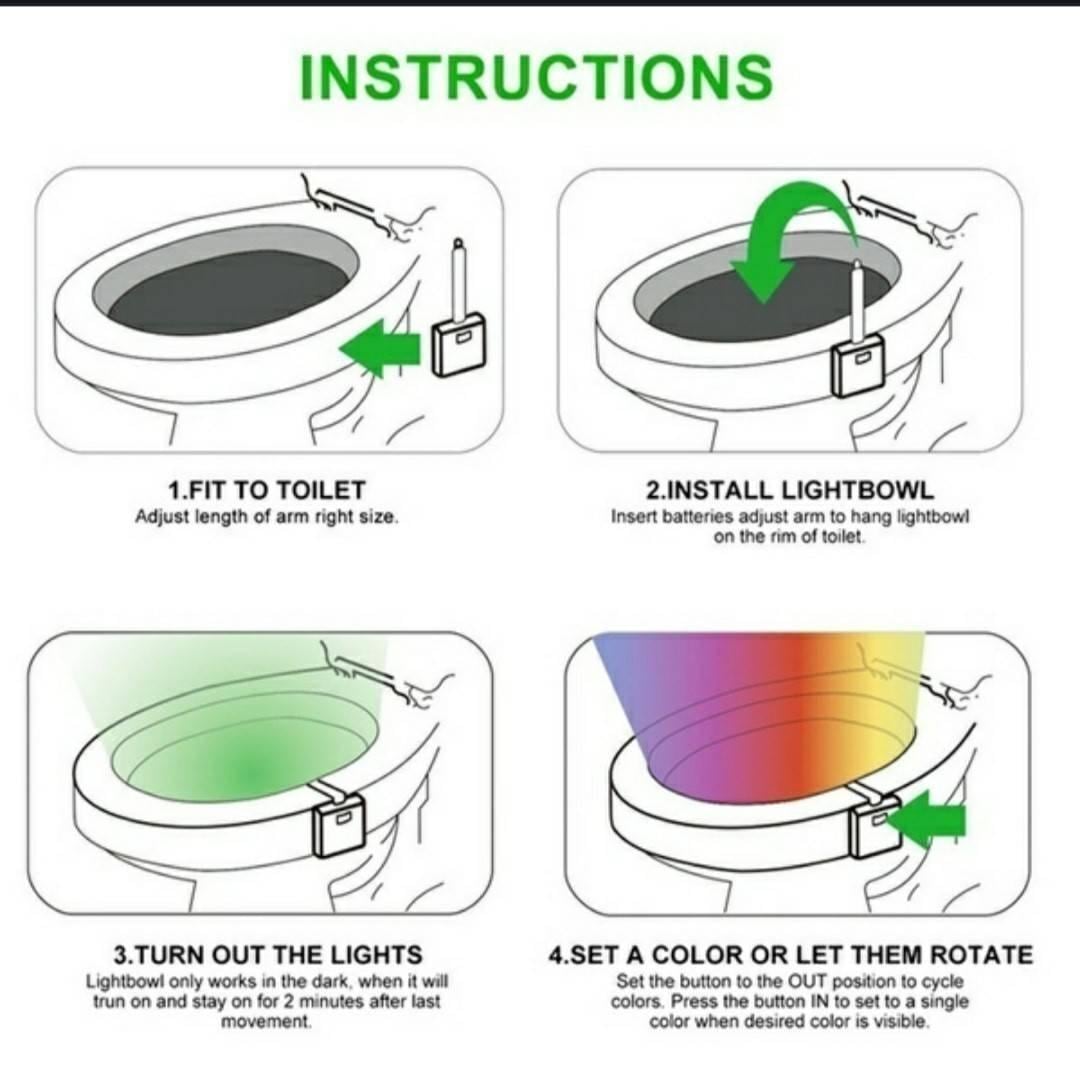 新品 未使用 便座 LED 人感センサー トイレ センサーライト 便器