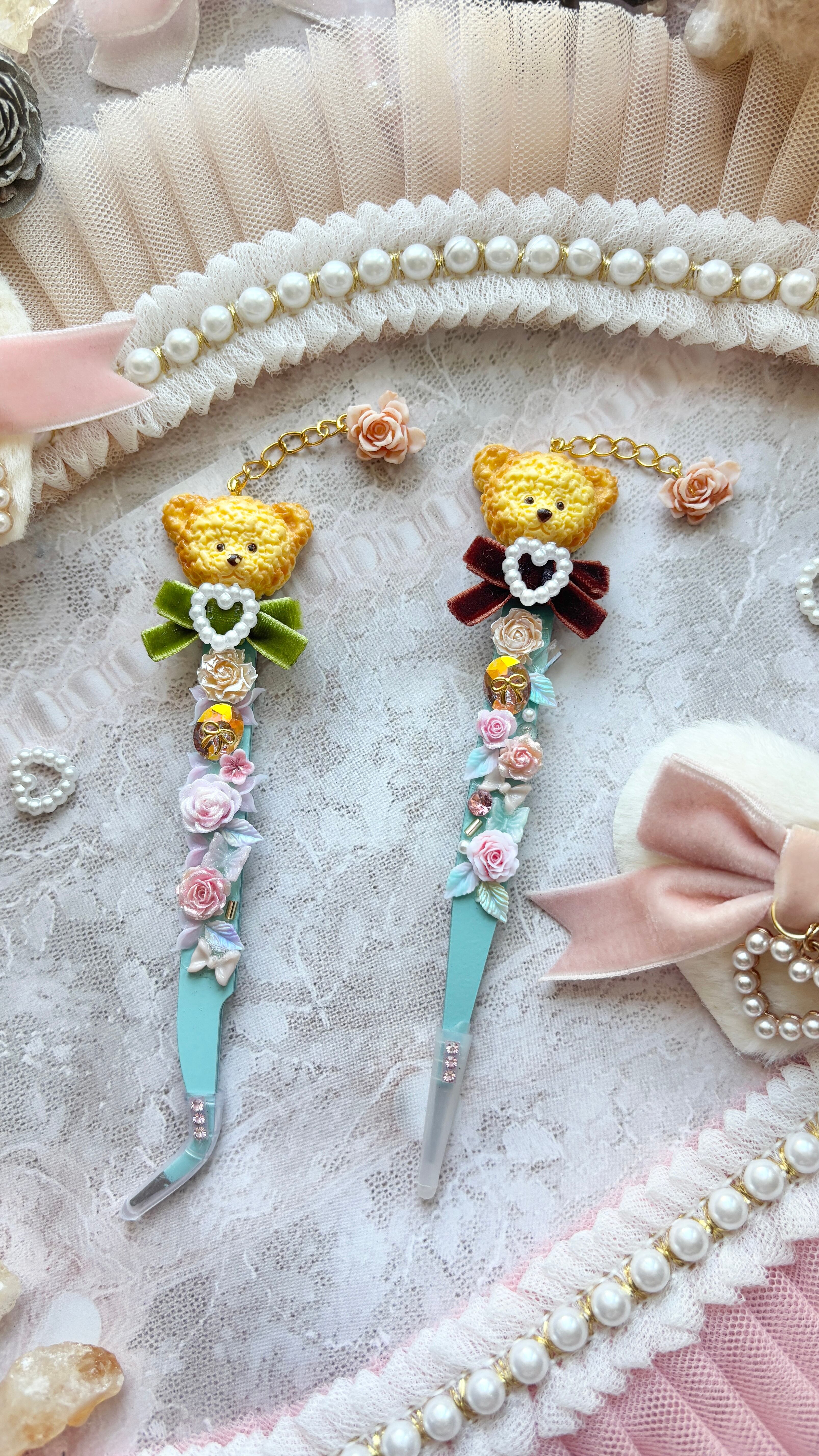 フラワーチャーム】DECO Tweezer by Mari Original（ピンセット