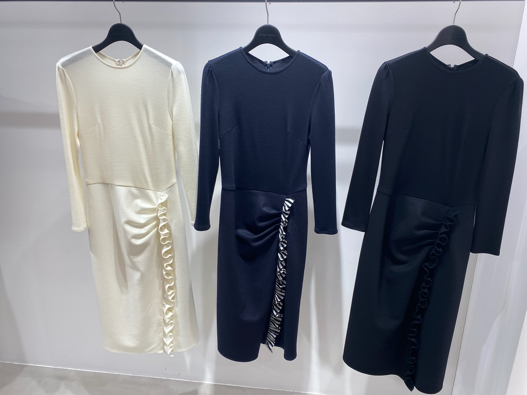 BORDERS at BALCONY WEEKEND FRILL DRESS ボーダーズアットバルコニー