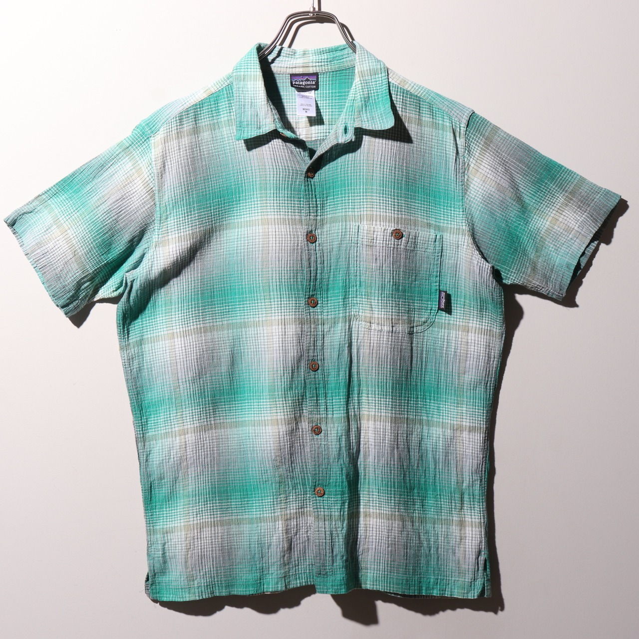 極美品 M 11年 オンブレチェック A/C Yarn Dyed Shirt ACシャツ Patagonia パタゴニア 緑 グリーン