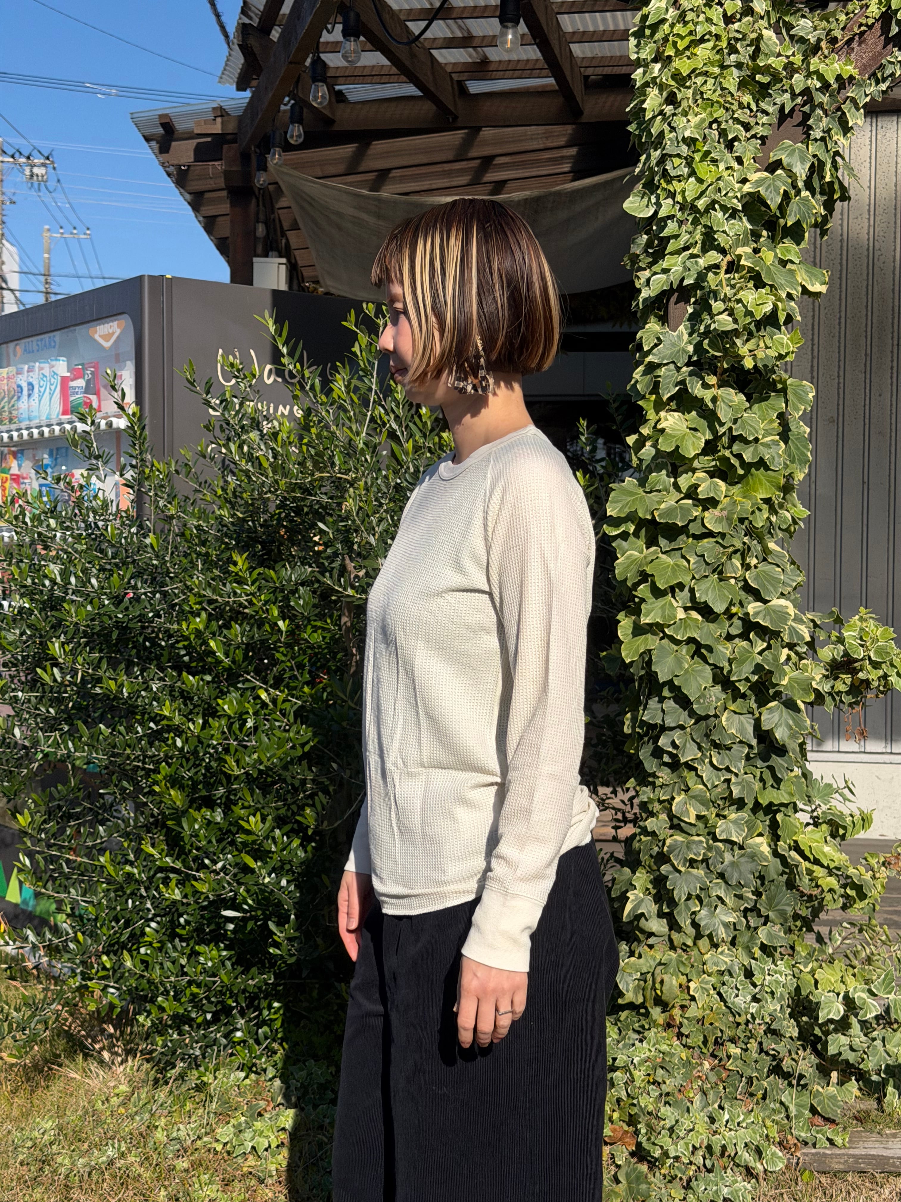 ワッフルラグランクルーネック長袖Tシャツ（パック入）/ JEMORGAN