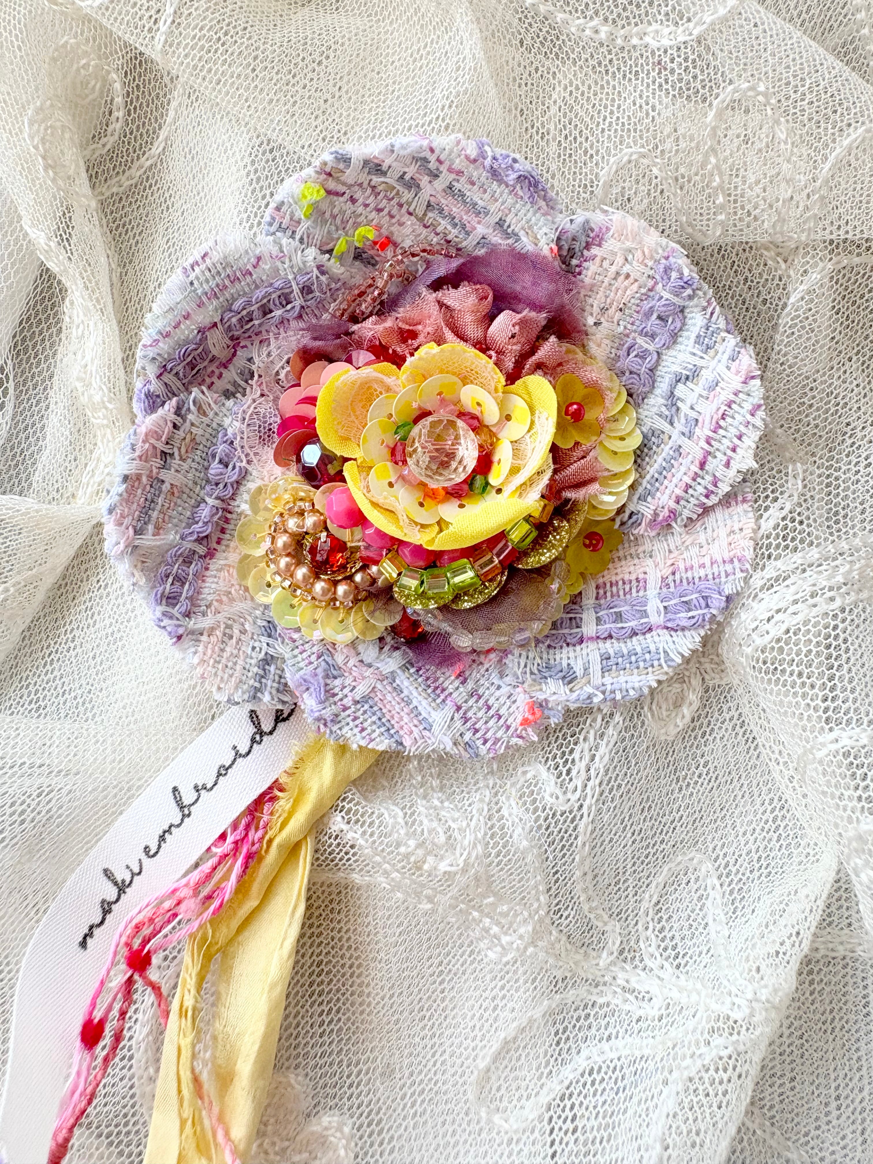 コサージュ ブローチ No.77 Corsage Brooch No.77 ハンドメイド