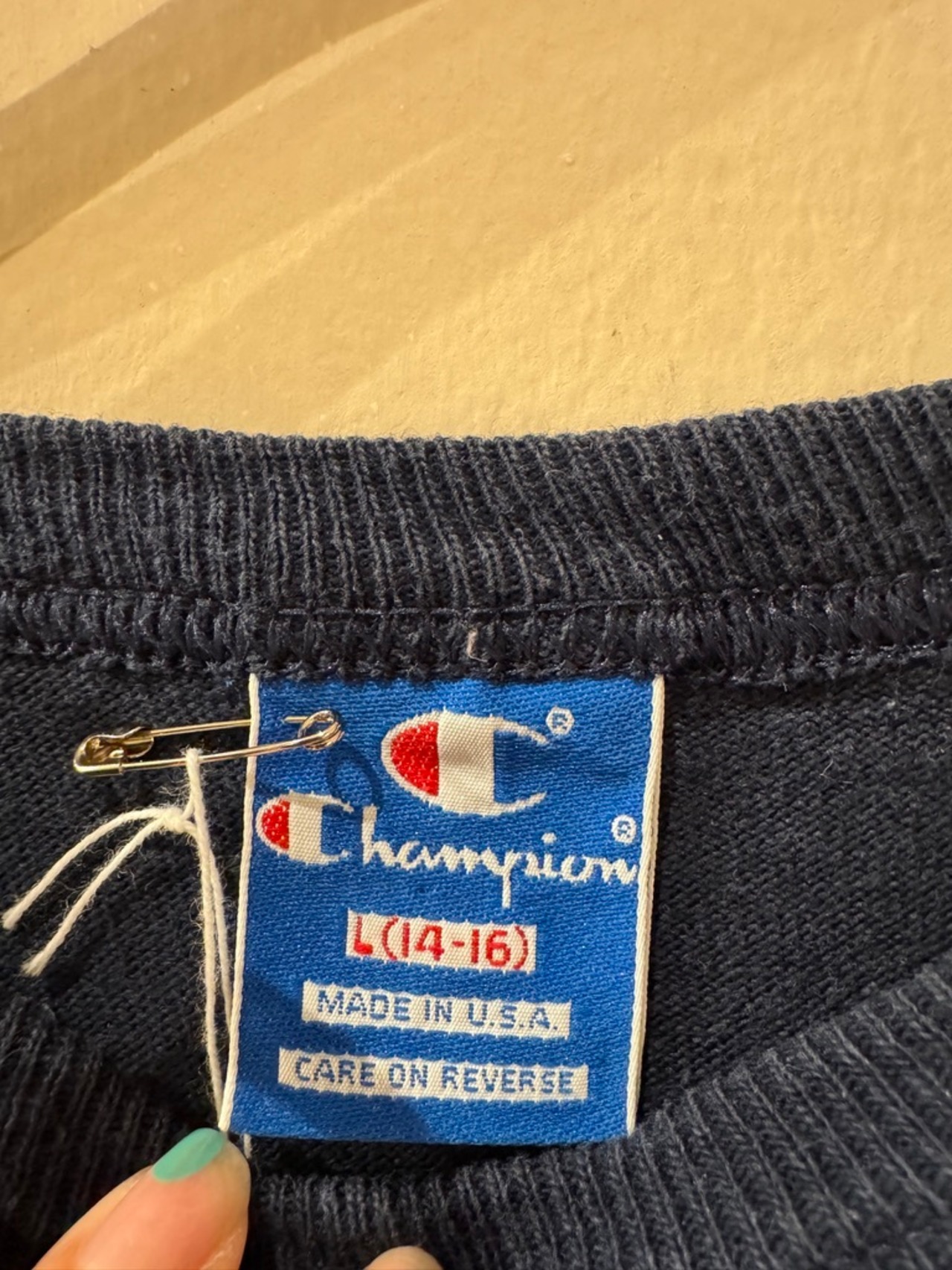 1990's Champion ネイビーTシャツ