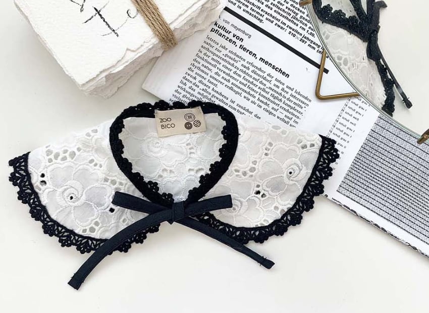 camelia cape S ~ L / 犬用 ケープ アクセサリー コットン 首輪 バンダナ ドッグウェア レース スカーフ ban15