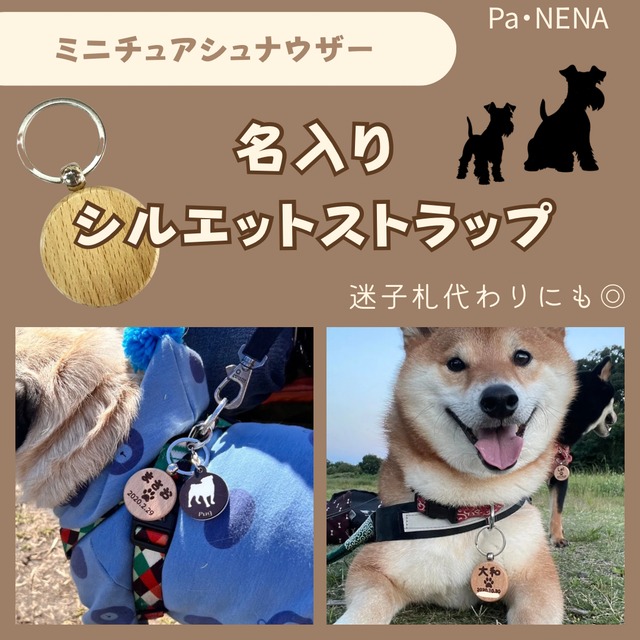 反射,蓄光素材あり！　オリジナルドッグTシャツ(ミニチュアシュナウザー)