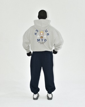 バーガージムジップパーカー グレー