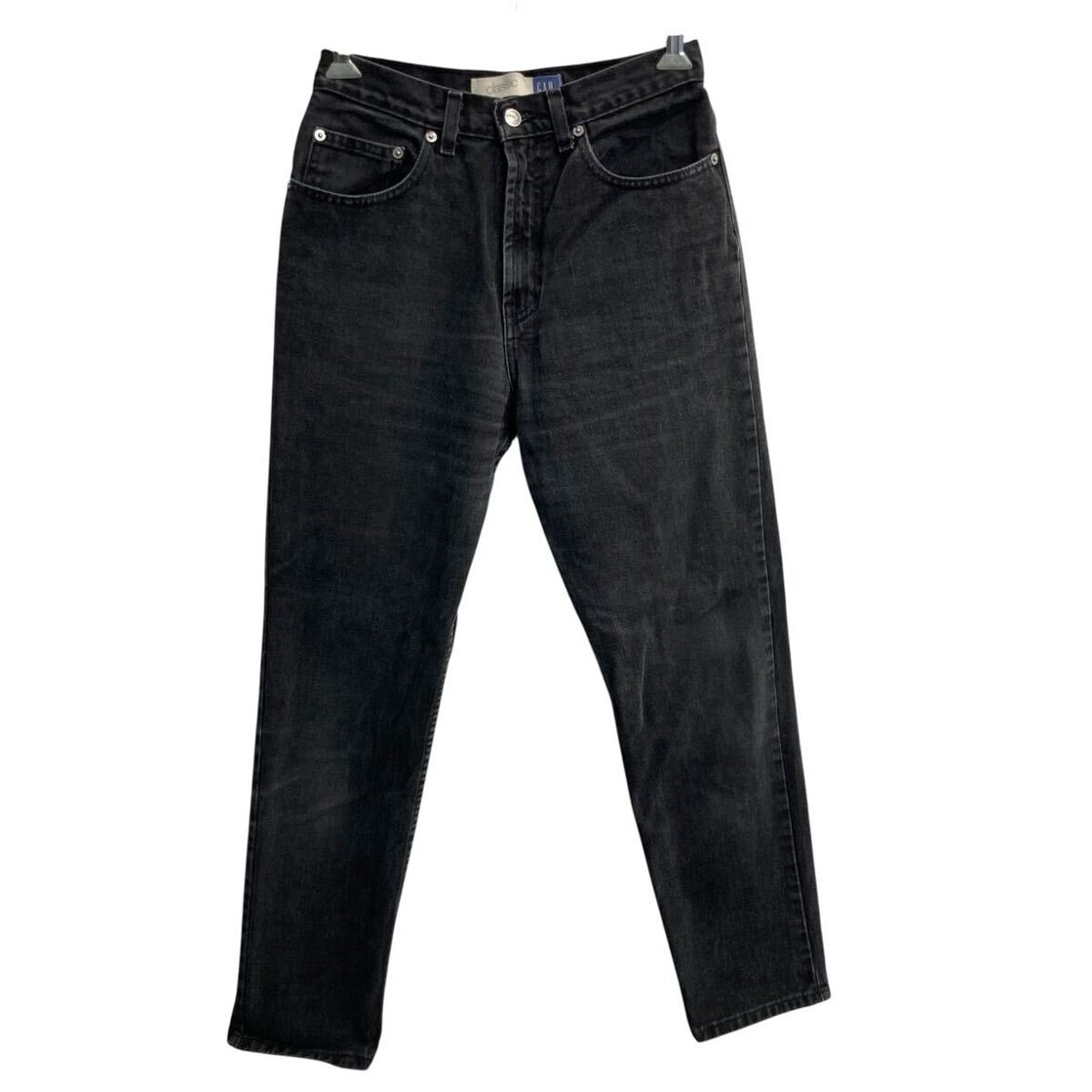 00s～ GAP レディース デニムパンツ 8 ブラック ギャップ ジップアップ 