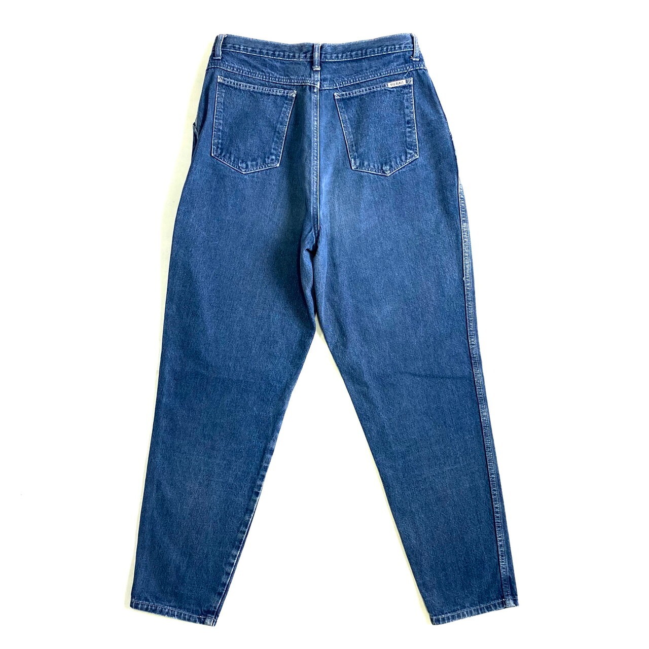 80年代 ビンテージ タック入り ハイウエスト テーパードデニムパンツ 