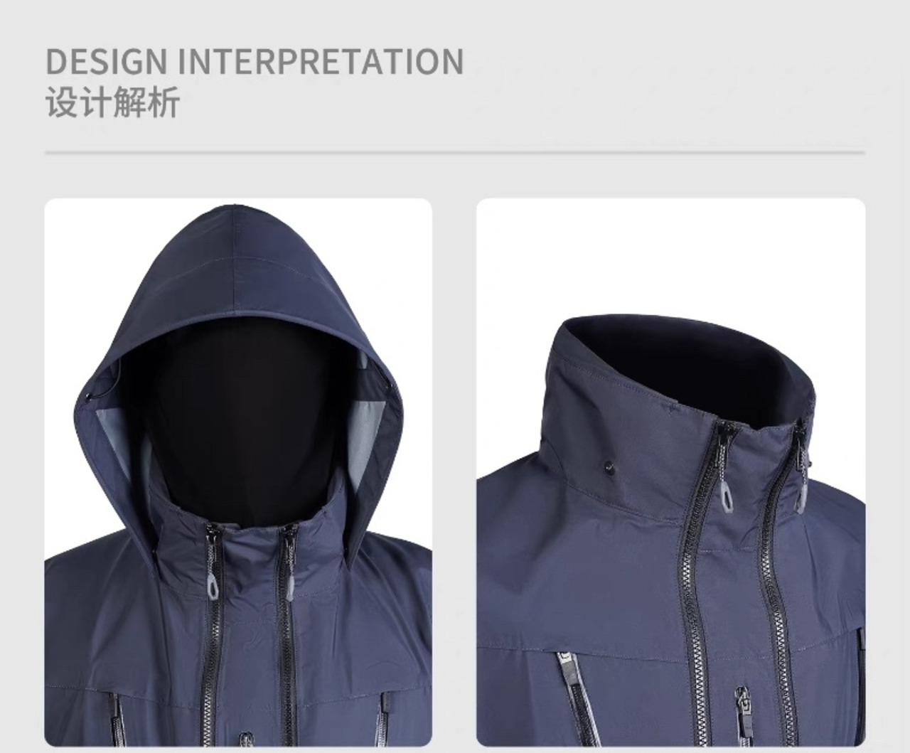 NOSUCISM_26SS_ 「合」デタッチャブルフロント マルチシェイプラミネートジャケット