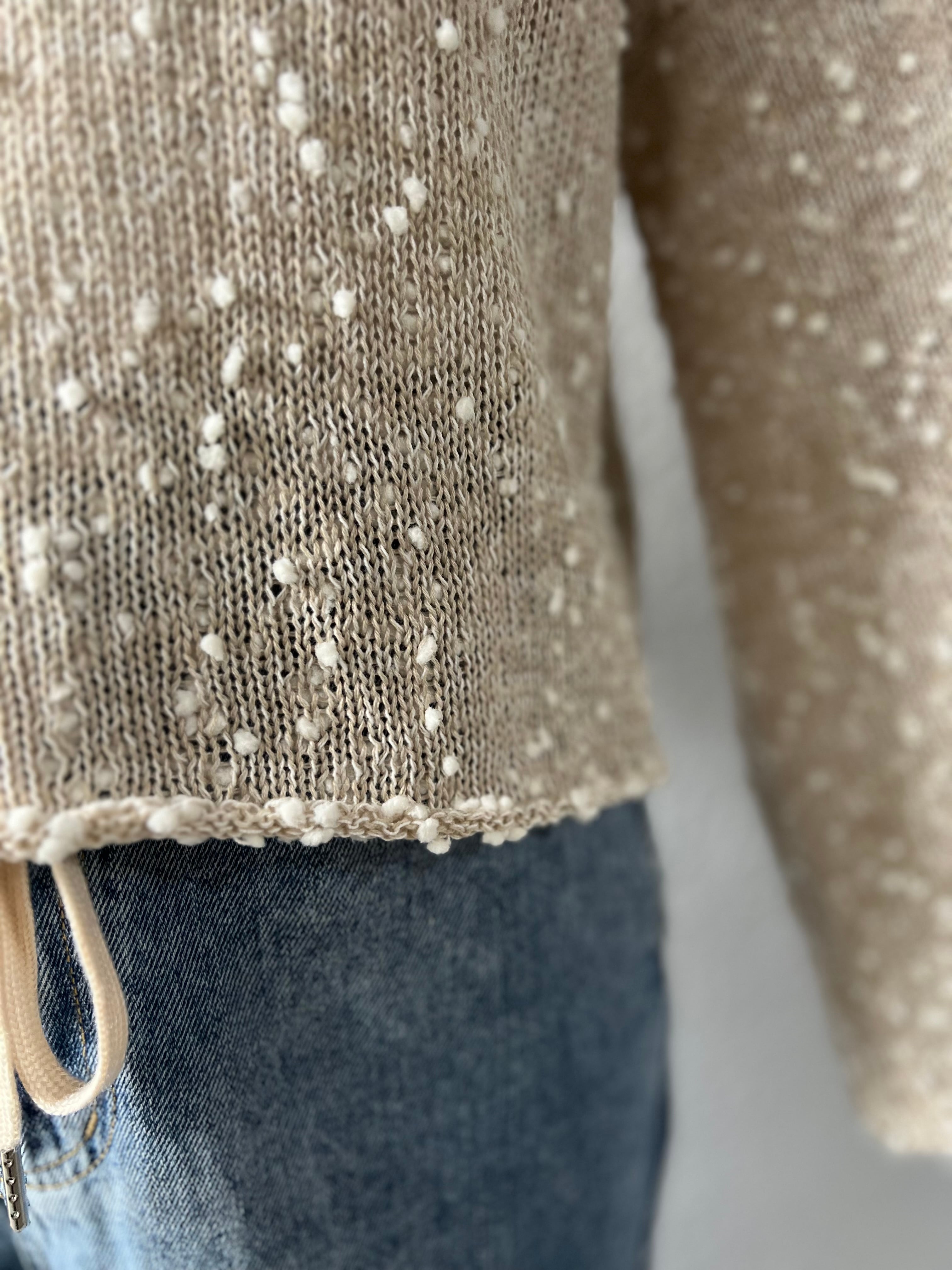 【SELECT】ponponヤーンワイドスリーブプルオーバー