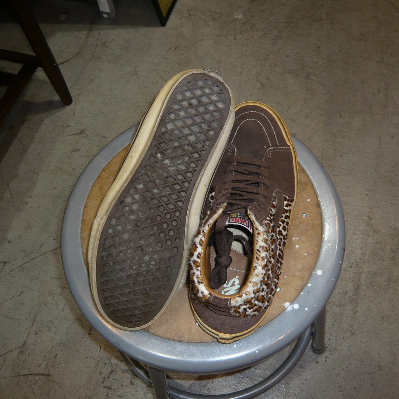 00s VANS SK8-HI ハラコ レオパード US9