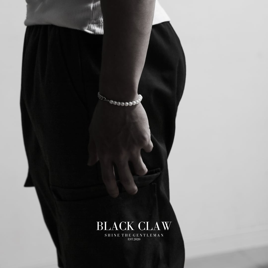 316L Pearl Chain bracelet【B&C】SILVER