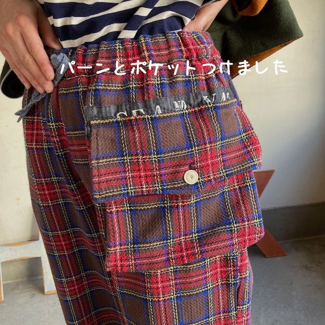 アルピーノポケットパンツ Girl's タータンチェック 53P106 サイズM