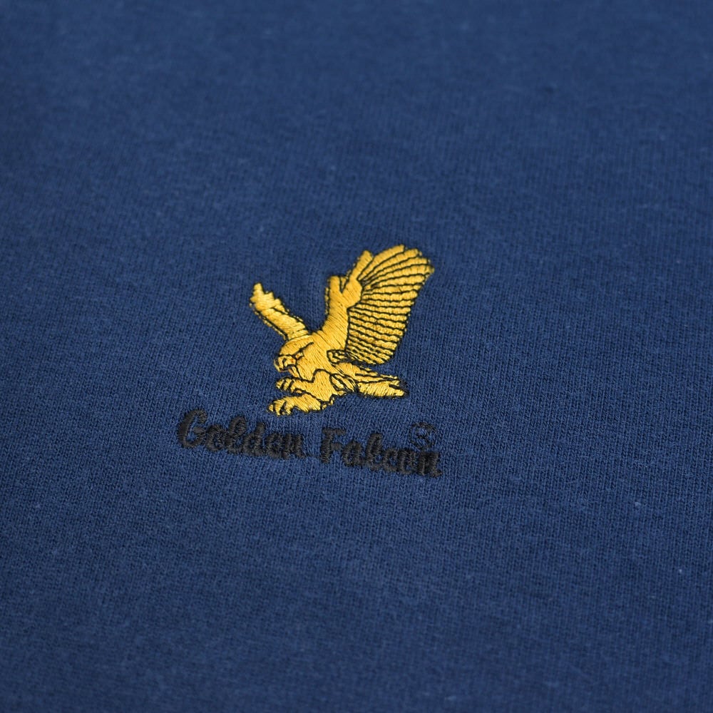 80s～ Golden Falcon ロゴ刺繍 ハーフジップ プルオーバー