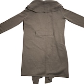 カシミア シルク 混 イタリア製 PER ESTESO ペルエステソ ロング ニット カーディガン 羽織 42/モベージュ グレー系 レディース 上品