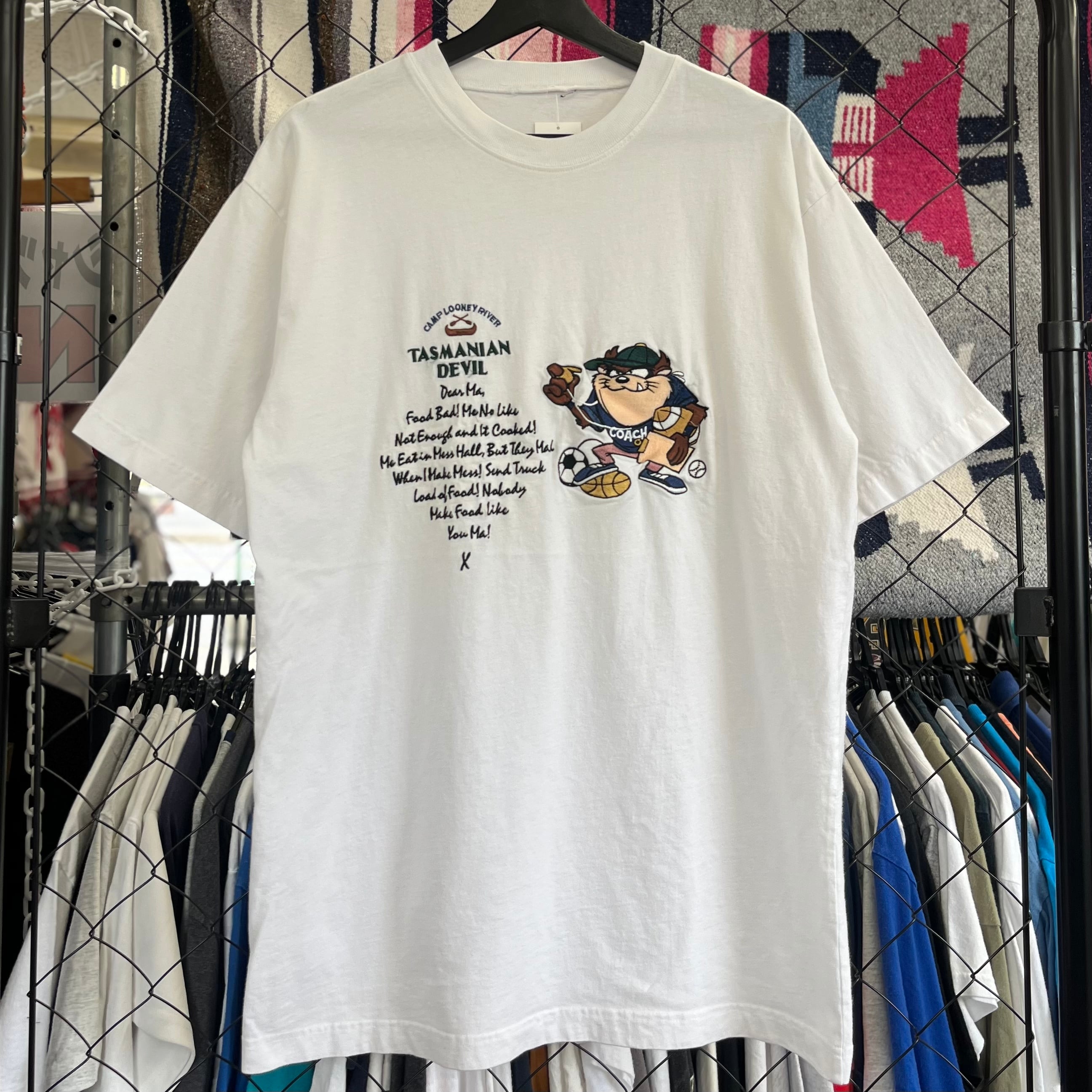 ルーニーテューンズ 七分丈Tシャツ 90sキャラクター古着 タズマニアン