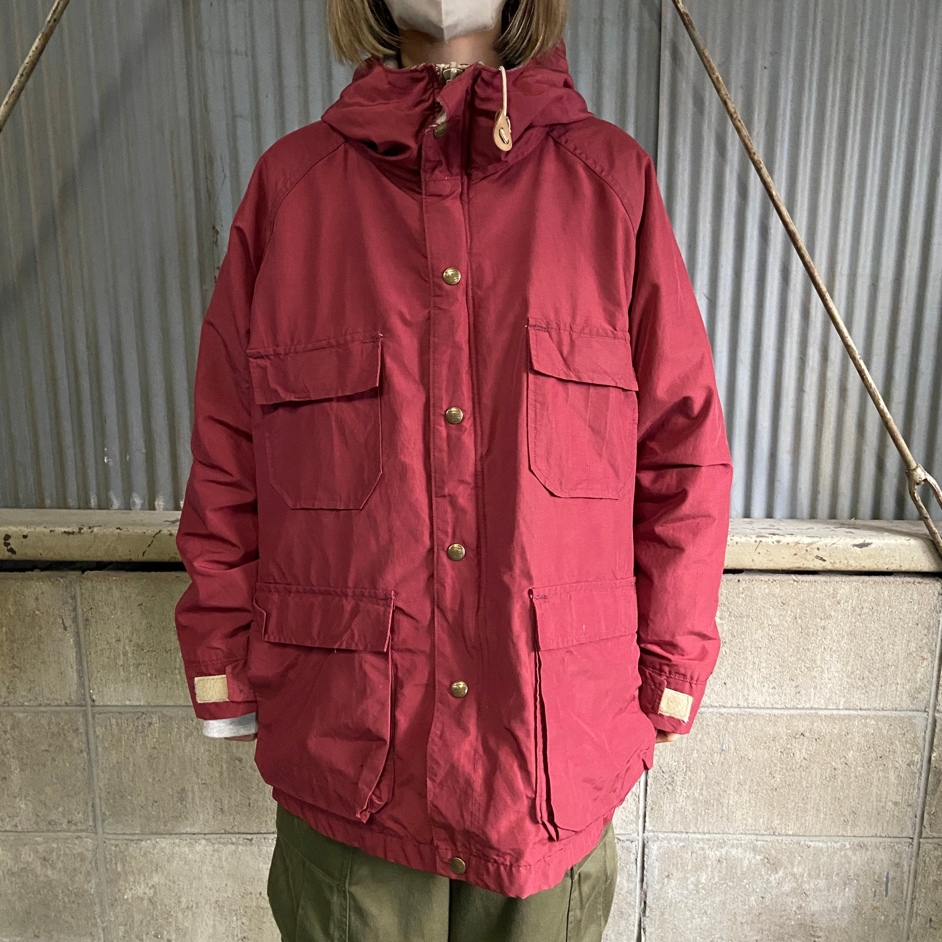 USA製 80年代 L.L.Bean エルエルビーン baxter state parka マウンテンパーカー レディース? 古着 80s  ヴィンテージ ビンテージ マンパ バーガンディー チェック ウールライナー【アウトドアジャケット】【AN20】 | cave  古着屋【公式】古着通販サイト