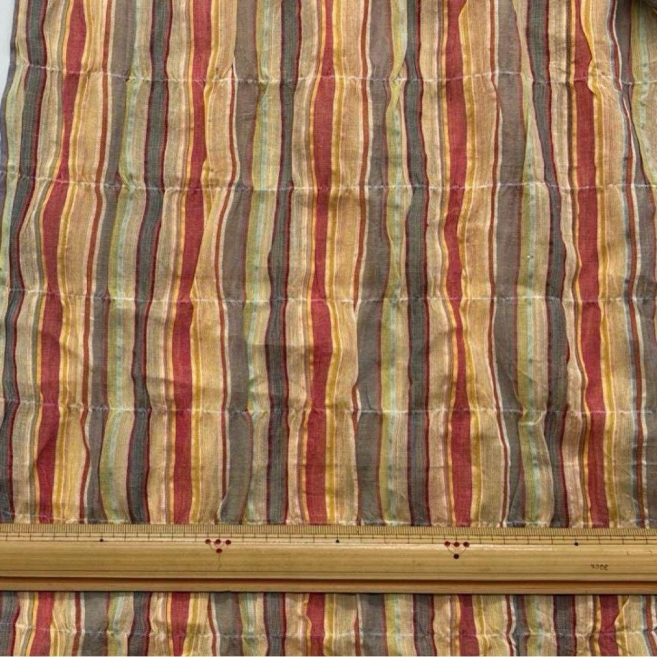 ★Wm618-2◆3.8m◆ラスト1点!!◆インド綿100%ワッシャー生地◆ストライプ