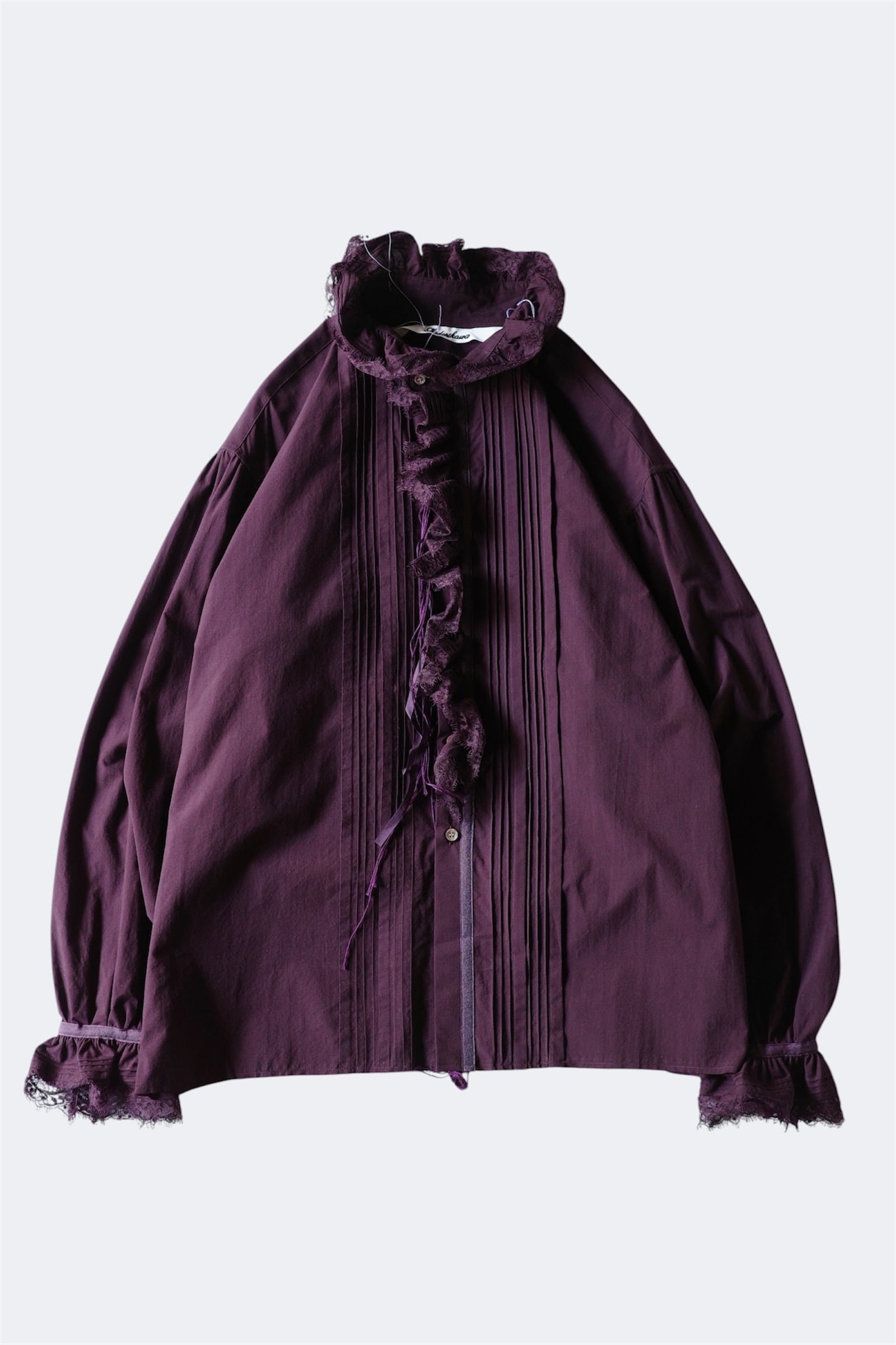 Midorikawa 【FRILLED SHIRT -BURGUNDY-】