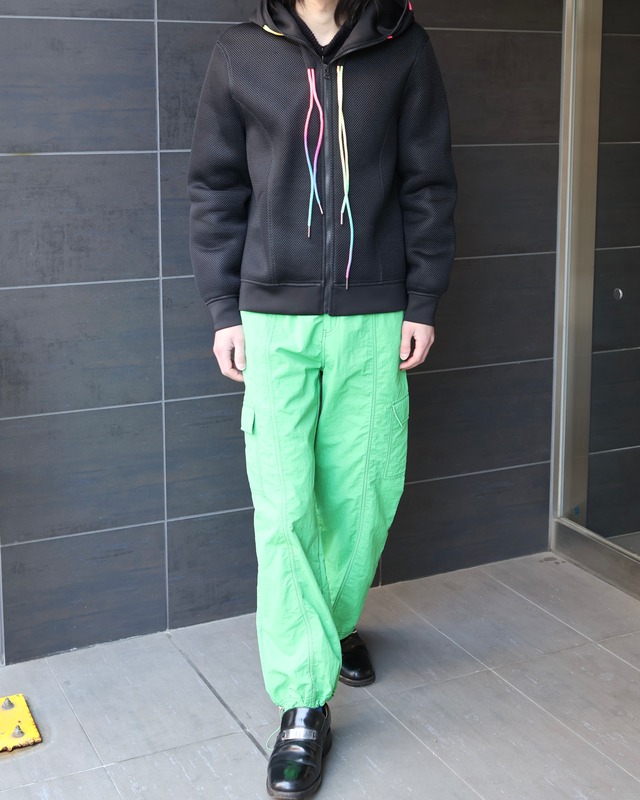 Mesh zip-up hoodie