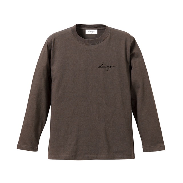 drowsy..EMBROIDERY FRONT LOGO LONG SLEEVE TEE / 23SS / CH