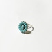 Old Southwestern Sterling Turquoise Cluster Ring