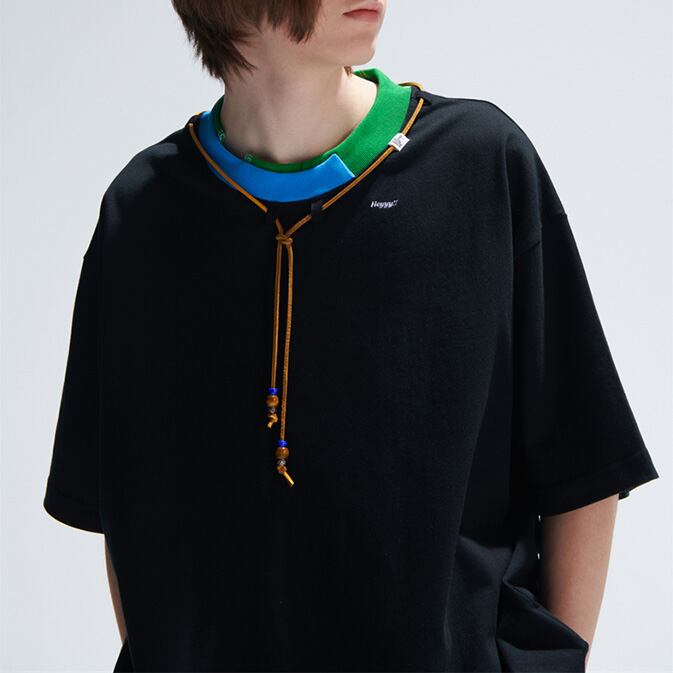 ★CONTRAST STITCH NECKLACE DESIGN T（unisex)　　　A0604