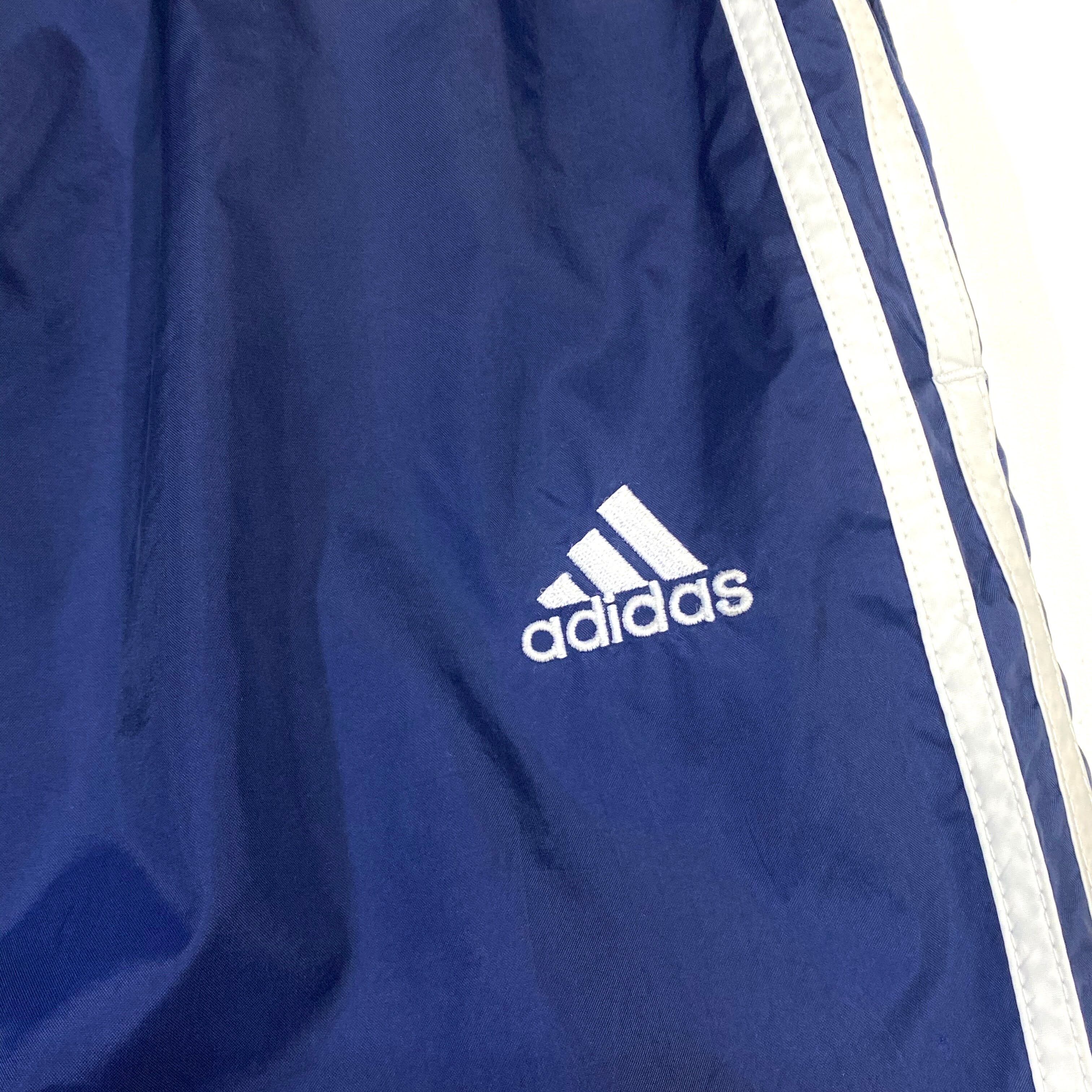 90年代 90s adidas TEAM アディダス ナイロンパンツ メンズM ネイビー