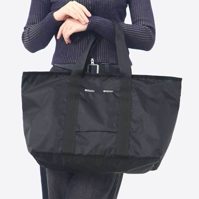 レスポートサック LeSportsac トートバッグ レディース ポーチ付 無地 A4 ブラック 1379 C509