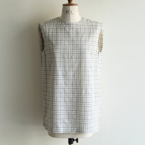 JOICEADDED【 womens 】 Checked fabric sleeveless shirt