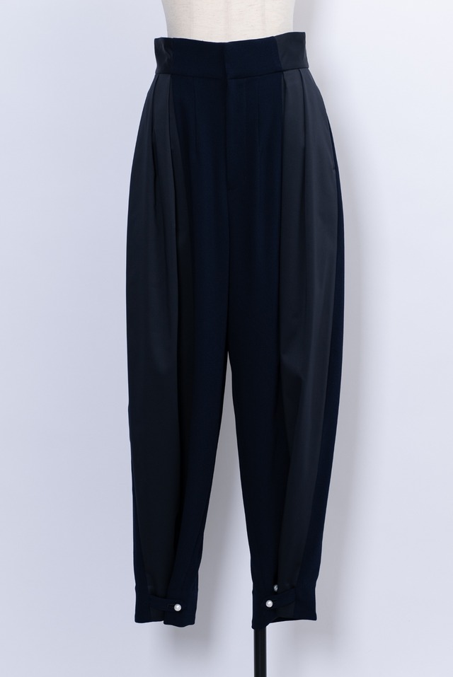 Pearl Tuck Relax Pants DARK NAVY