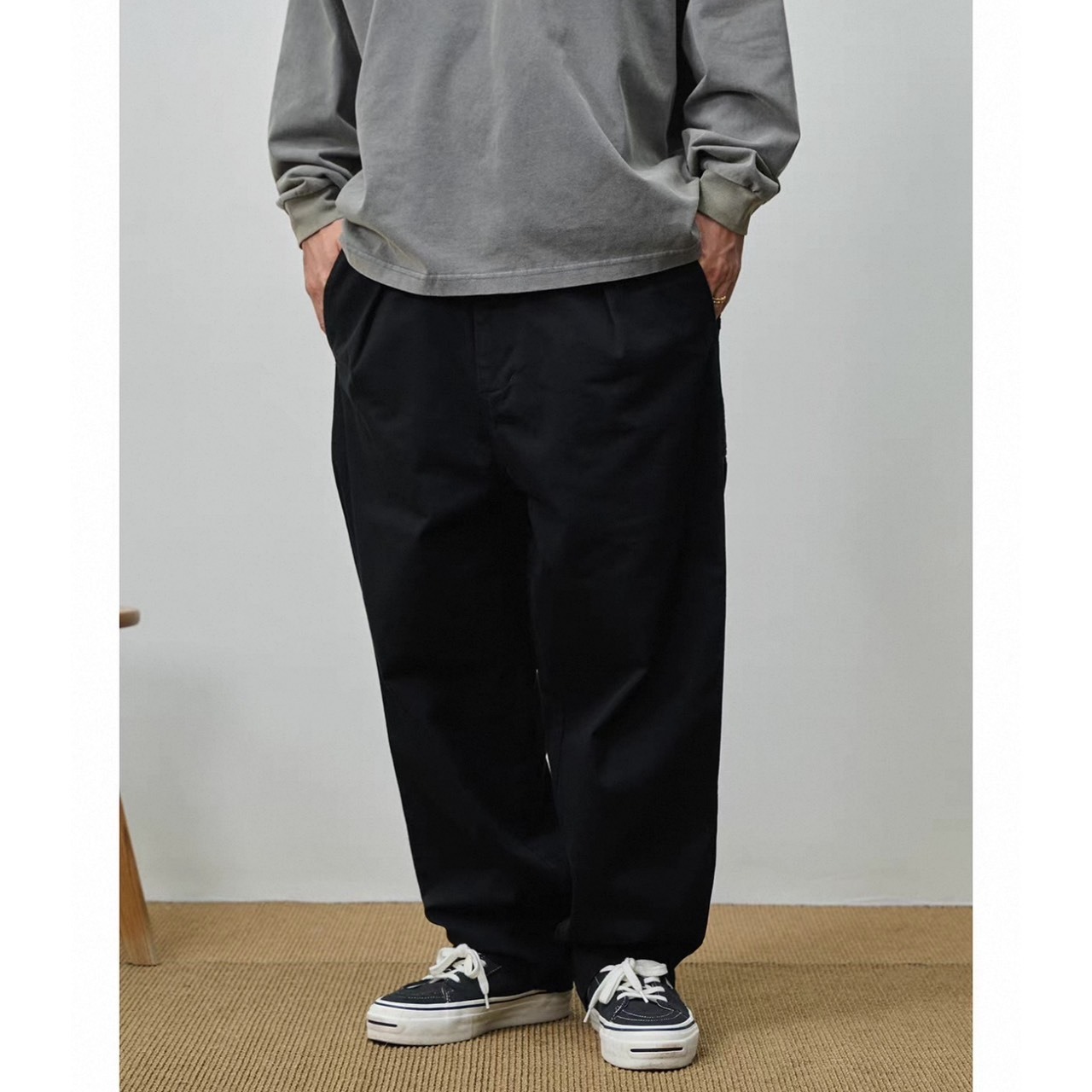 Wide-leg belted pants 1071 - 13