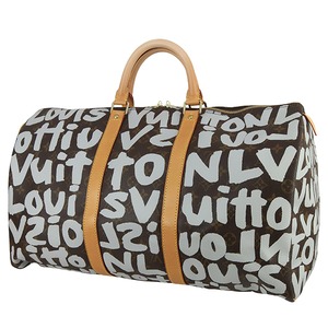 Used LOUIS VUITTON ルイヴィトン ボストンバッグ キーポル 50 モノグラム・グラフィティ アルジャン M92197 トラベル 旅行鞄 限定 超美品