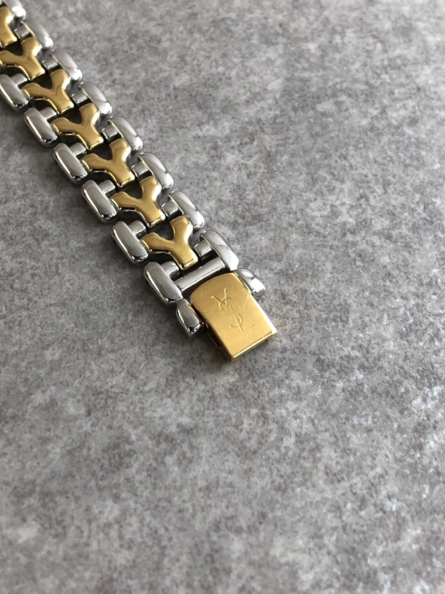 Yves Saint Laurent イヴ・サンローラン 腕時計 ゴールド×シルバー YSL
