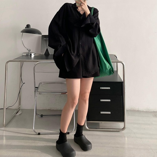 sheer loose shirt 10839