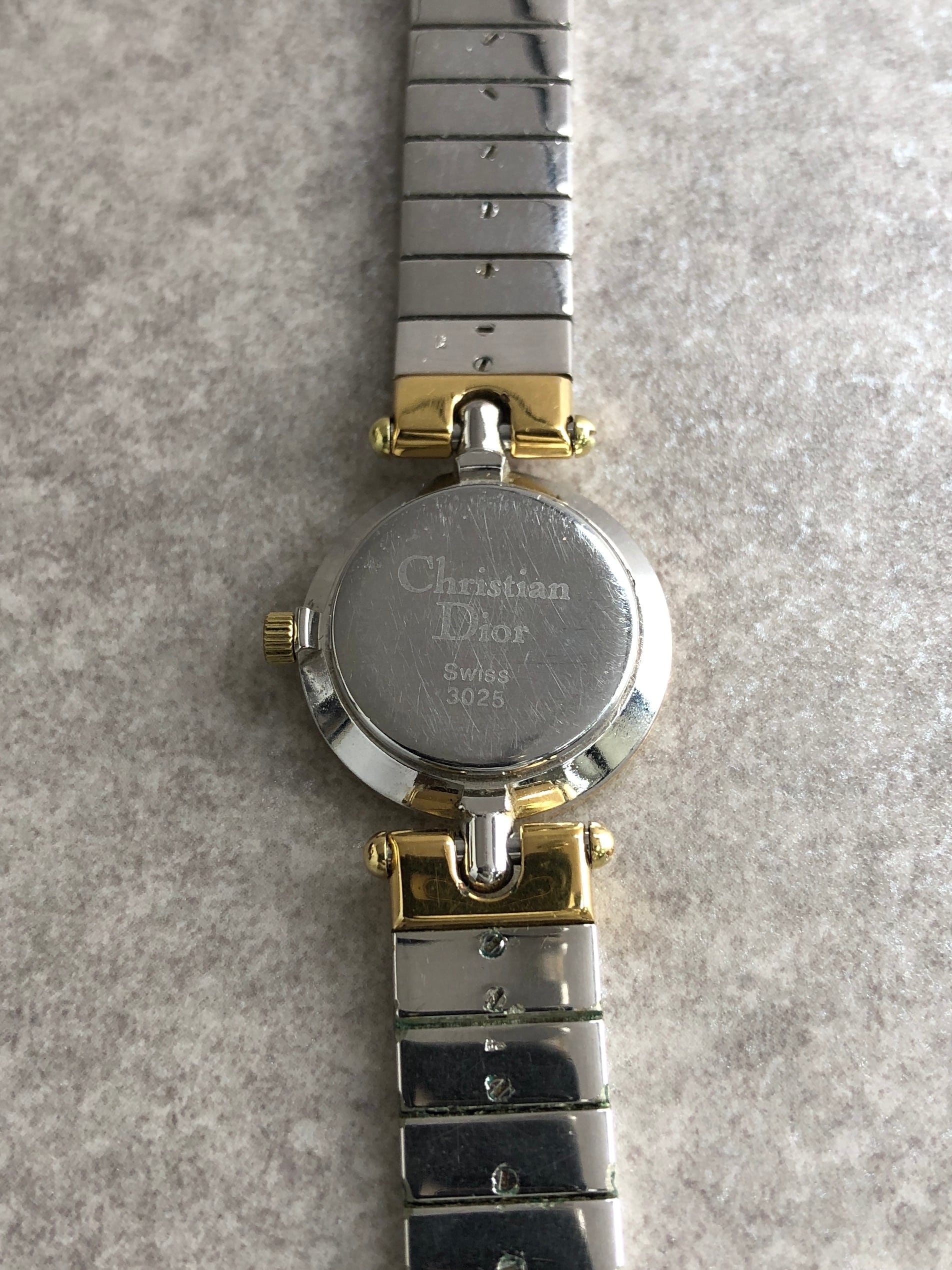 Christian Dior 3025 ゴールド x シルバー Christian Dior クリスチャン ディオール 腕時計 シルバー×ゴールド
