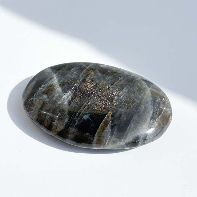 ブラックムーンストーン パームストーン22◇ Black Moonstone ◇天然石・鉱物・パワーストーン