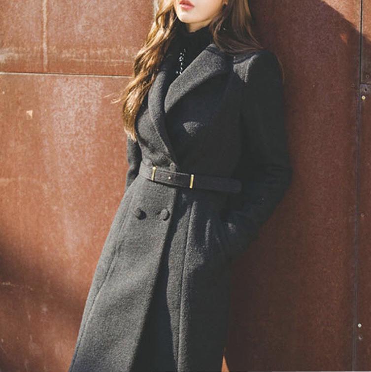 チェスター コート Pコート ウエストベルト 膝上丈 大人 デート 合コン