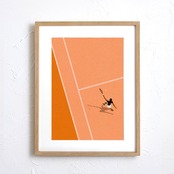 Clay Court Motion|スポーツアート テニスデザイン クレーコート ポスター モダン 北欧風 絵画 A3ポスター
