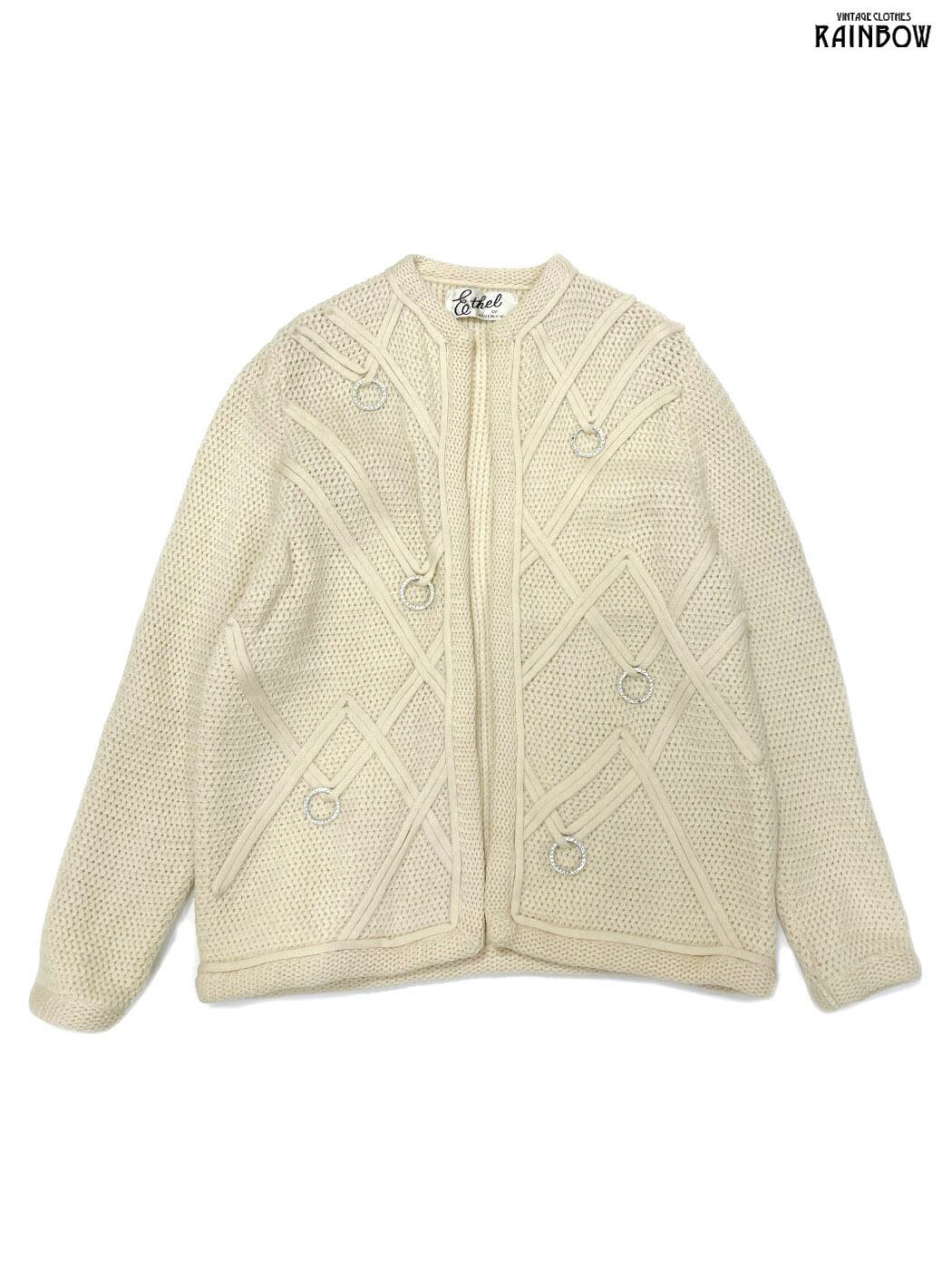 Drawer ドゥロワー ケーブル ニット カーディガン カシミヤ ホワイト