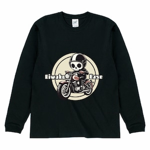 Cross Stich 琵琶湖BASEオリジナル 6.2oz ロンT ゴーストライダー（ブラック）